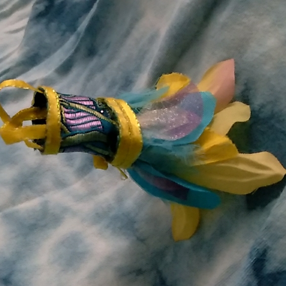 Handmade upcycled fairy doll dress 4" - Picture 2 of 5